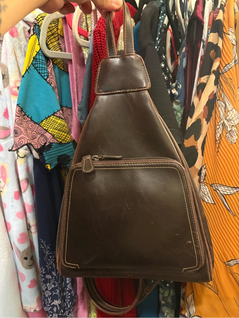 Liz Claiborne | The Villager | Brown Backpack | 90s Y2K